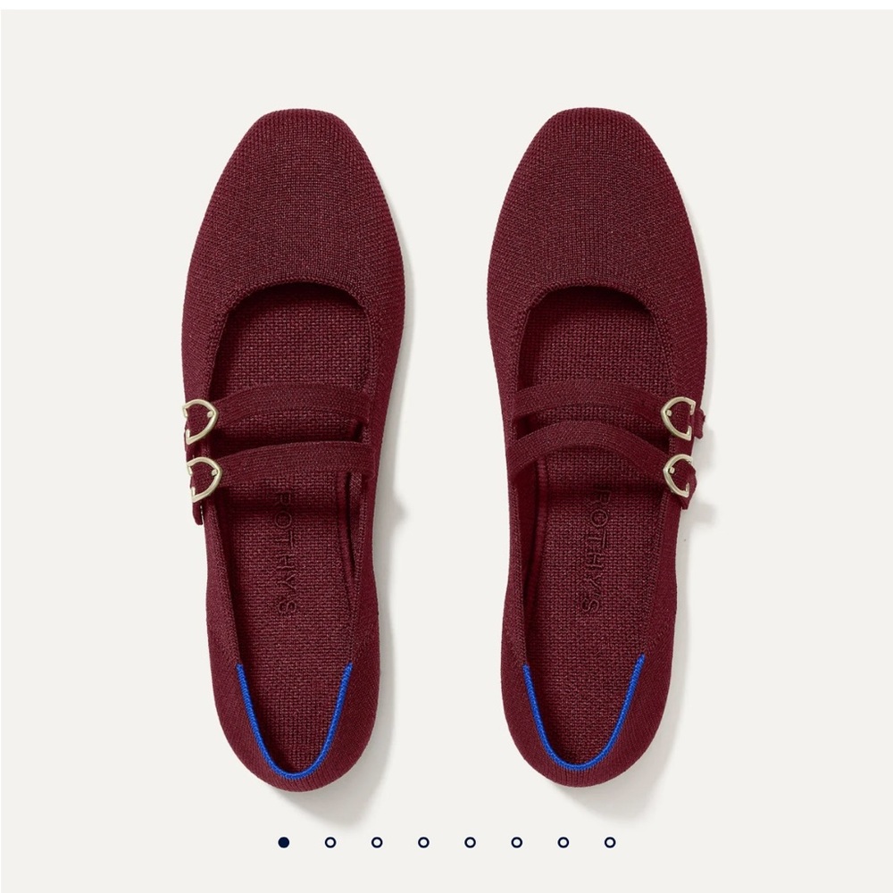 Rothy's cabernet Double Buckle Mary Jane Flats